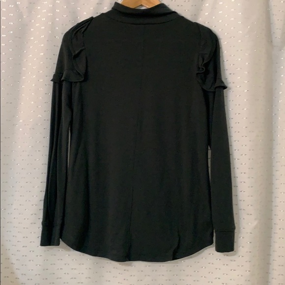 Loft-Ruffle Turtleneck Top EUC - Picture 5 of 9